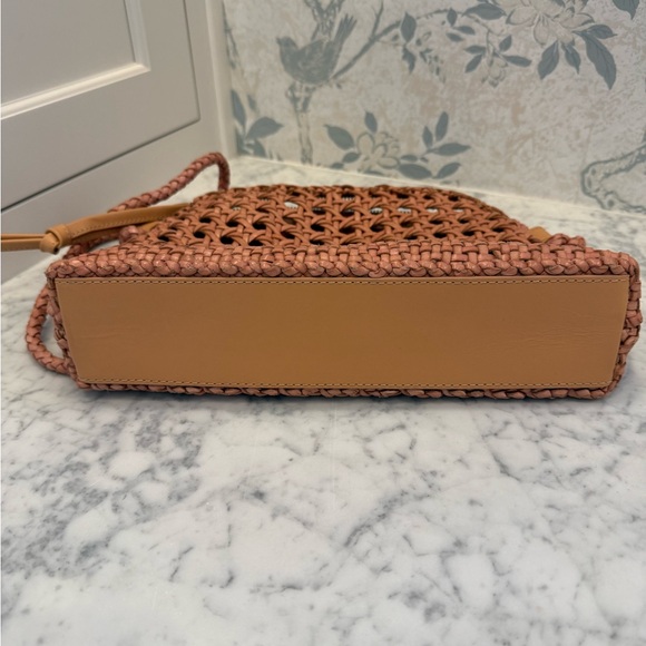 Loeffler Randall Mallory Woven Crossbody Desert Sand Leather Bag - Picture 4 of 6